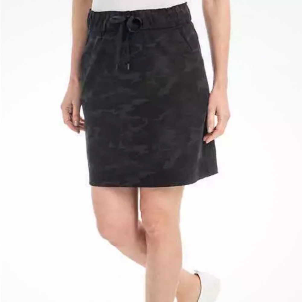 Hilary Radley Black Knee-length Tie Front Skirt